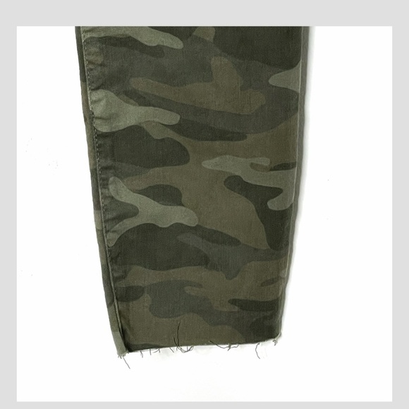 NEW GAP Jeans High Rise True Skinny Ankle Camo Stretch Raw Hem Size 16/33 - Picture 6 of 11